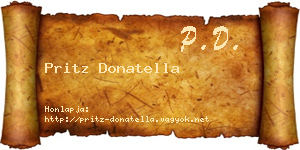 Pritz Donatella névjegykártya